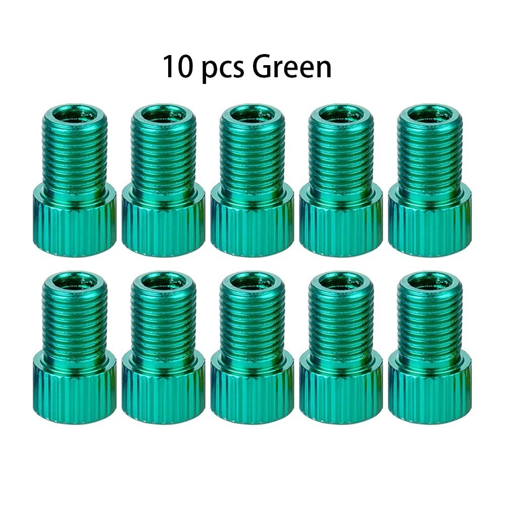 10 Color Presta to Schrader Valve Stem Adapter for Bicycle Tires