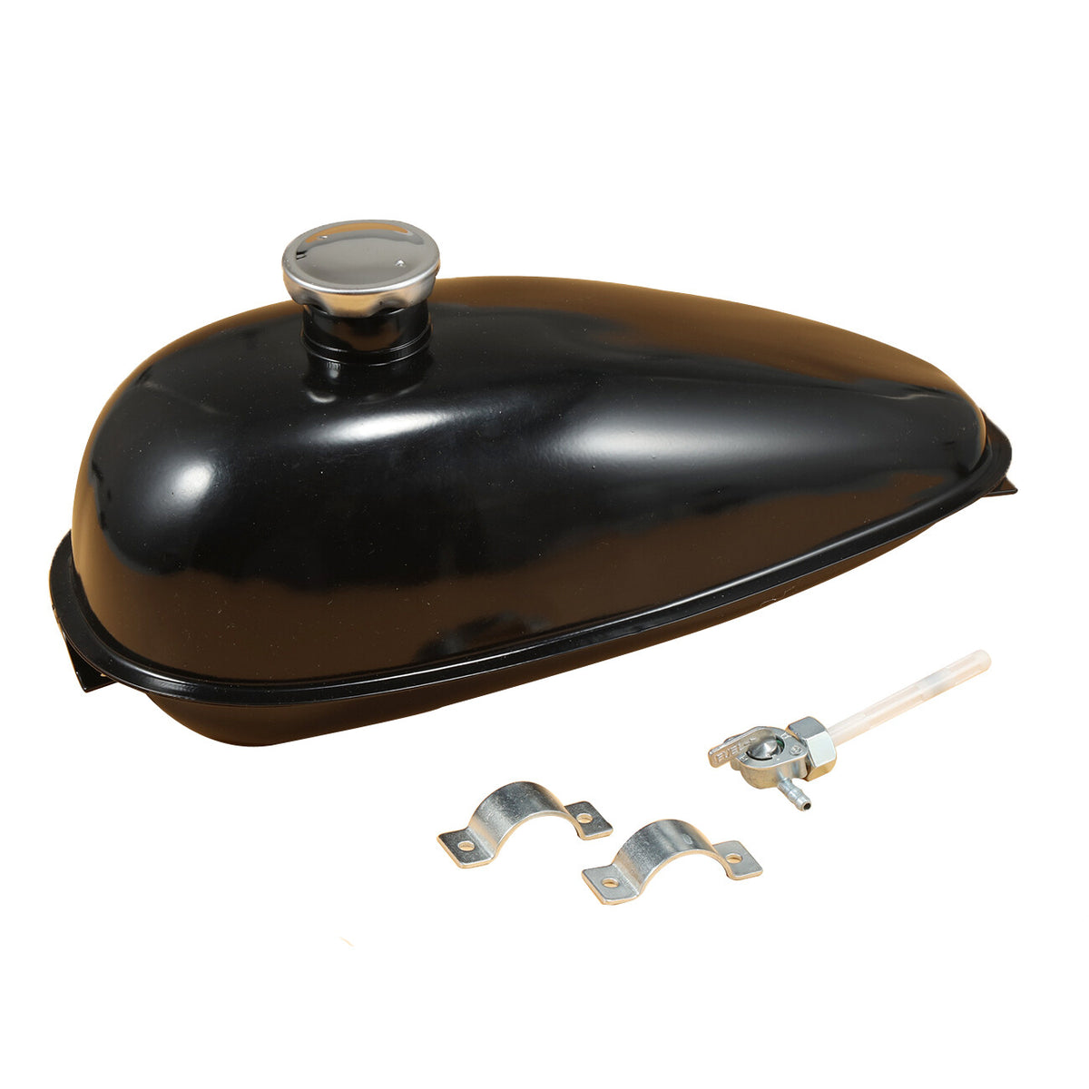 Motorized Bicycle Gas Tank with Cap and Petcock - 2L, 3L, 4L Capacity