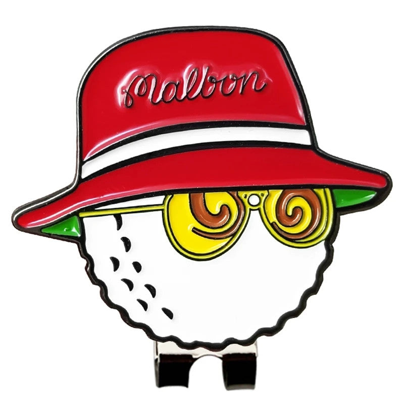 Golf Ball Marker with Magnetic Clip and Bucket Hat Accessory