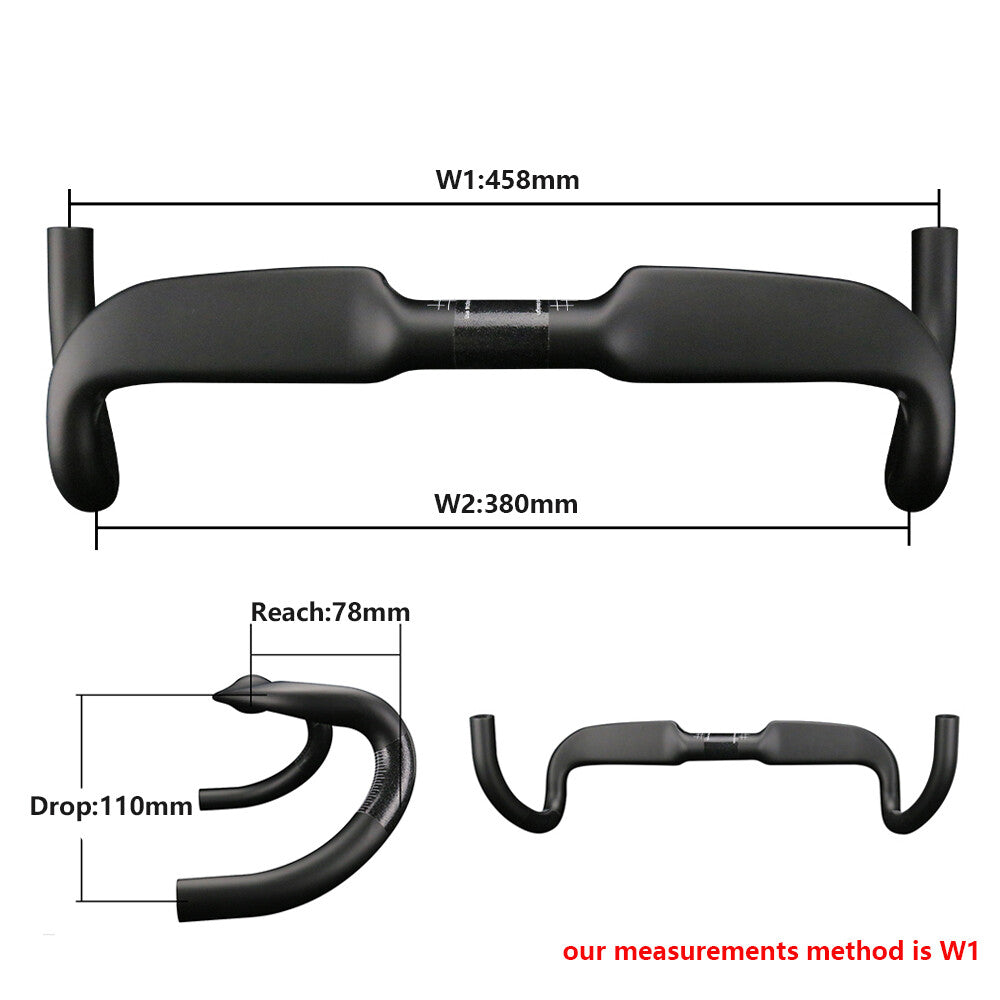 Carbon Drop Handlebar for Road Bike 31.8mm Inner Routing Racing Bicycle US Stock