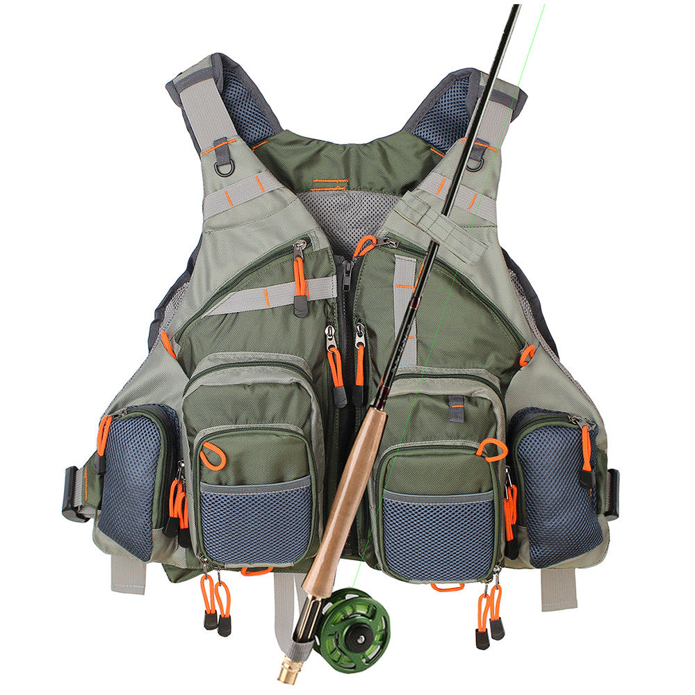 Fly Fishing Vest Pack for Men Adjustable Breathable Multi-Pocket Fishing Vest