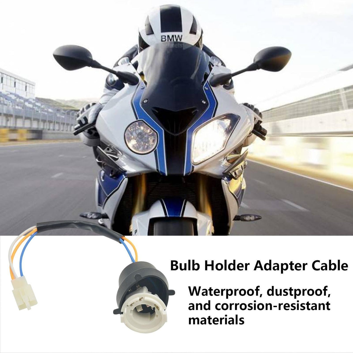 Multi-Purpose LED Headlight Bulb Socket Adapter for Scooter