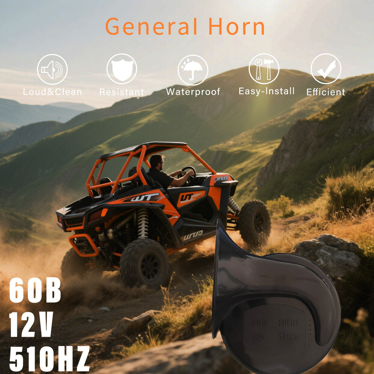 Universal ATV UTV Turn Signal Horn Kit Road Legal with Horn and Lights