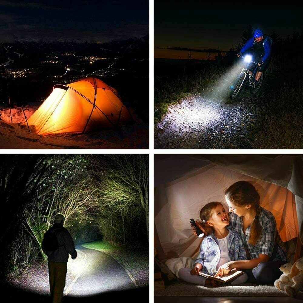 Rechargeable LED Tactical Flashlight with 5 Modes Waterproof Handheld Torch