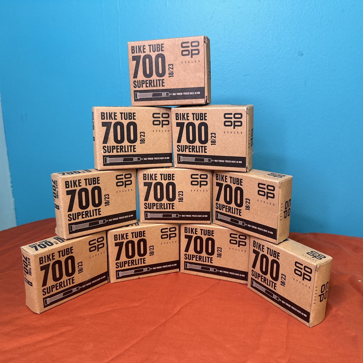 10-Pack Bicycle Inner Tubes 700c 18/23 Superlite Presta Valve Bike Tubes