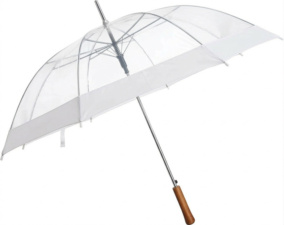 Clear 48-Inch Rip-Resistant Rain Umbrella with Auto Open & Water-Repellent Material