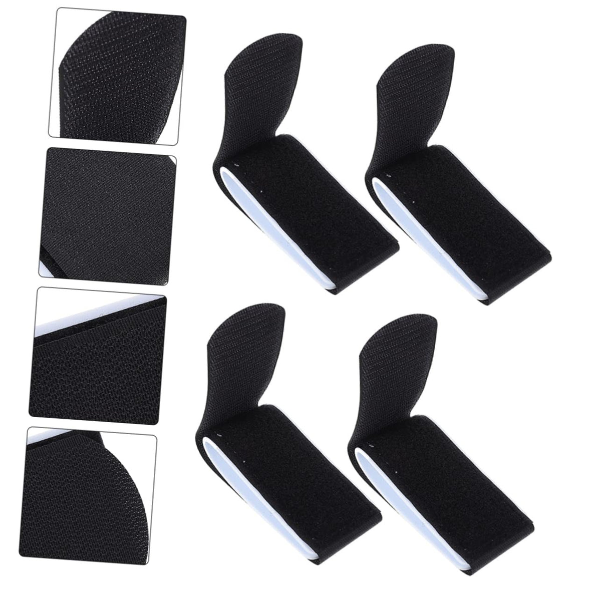 6pcs Snowboard Fixing Straps Nylon Ski Binding Accessories Black