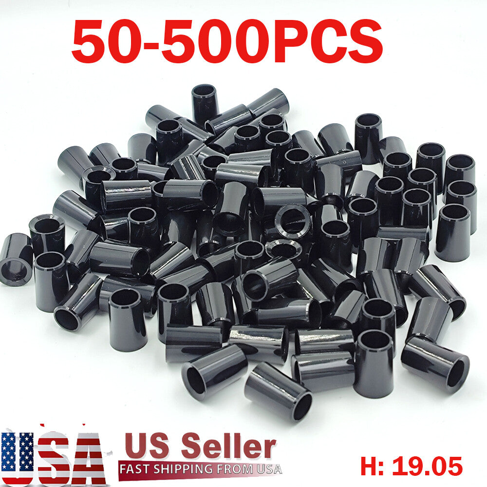 Golf Club Ferrules Black Taper Tip Iron Ferrules Set - .355 Diameter, 75 Inch Length, 530 OD, Pack of 50-500