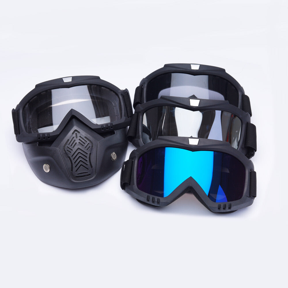 Protective Safety Goggles with Detachable Face Mask Anti-Scratch Work Glasses