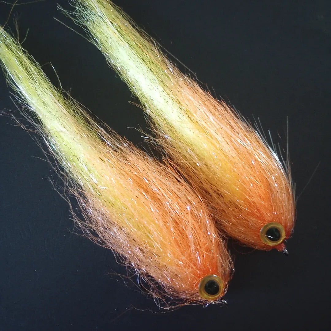 7-inch Weedless Flies for Pike Muskie Bass & Striper Fishing - Pack of 2