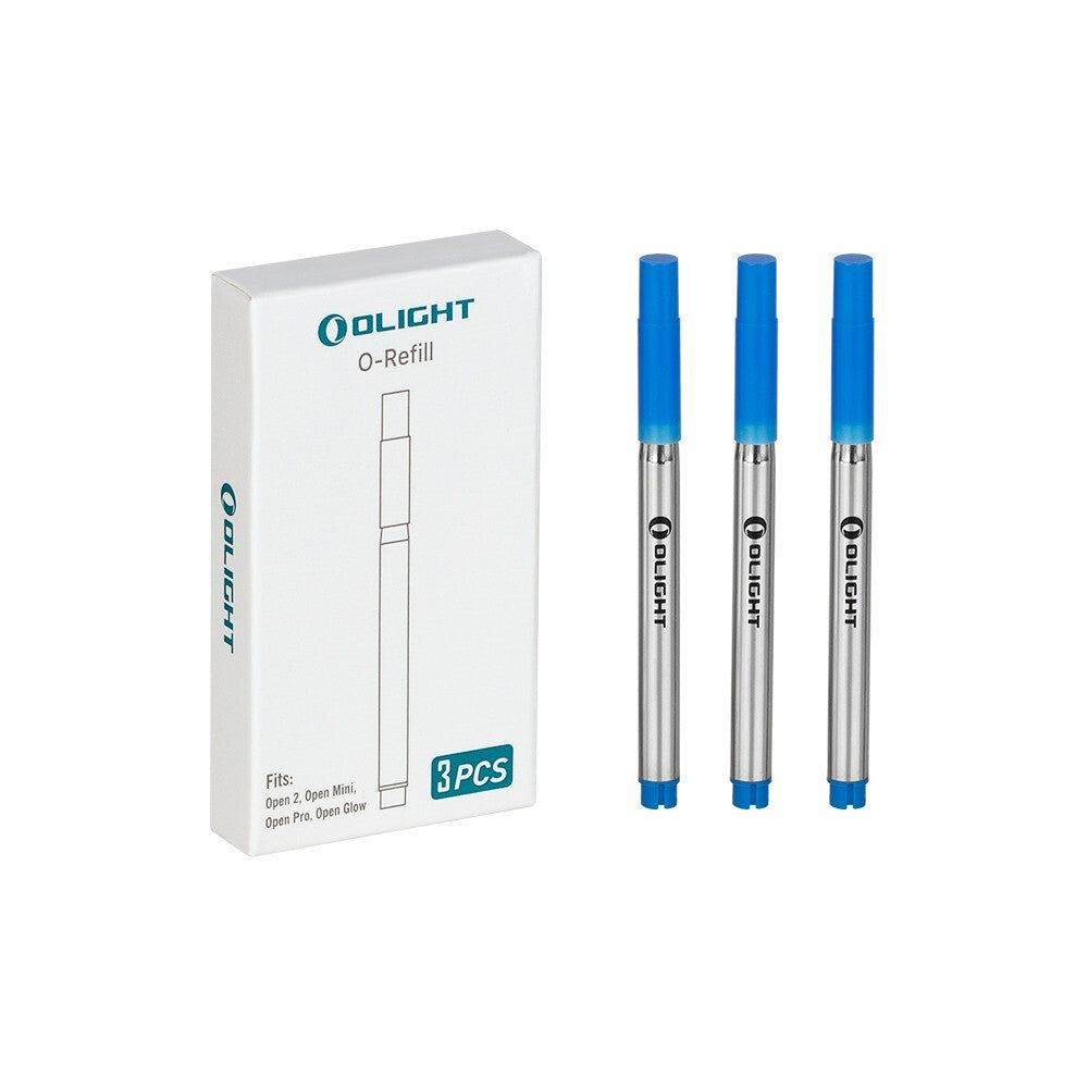 Blue Ink Cartridges Refill Pack for Open Series Pens - 3 Pieces