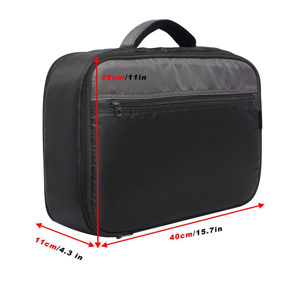 Fishing Reel Storage Case with Adjustable Compartments and Mesh Pockets