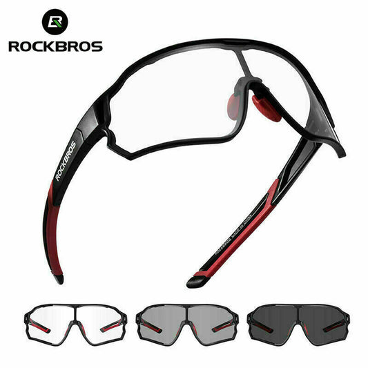 Photochromic Cycling Sunglasses Men Full Frame UV Protection HD Glasses