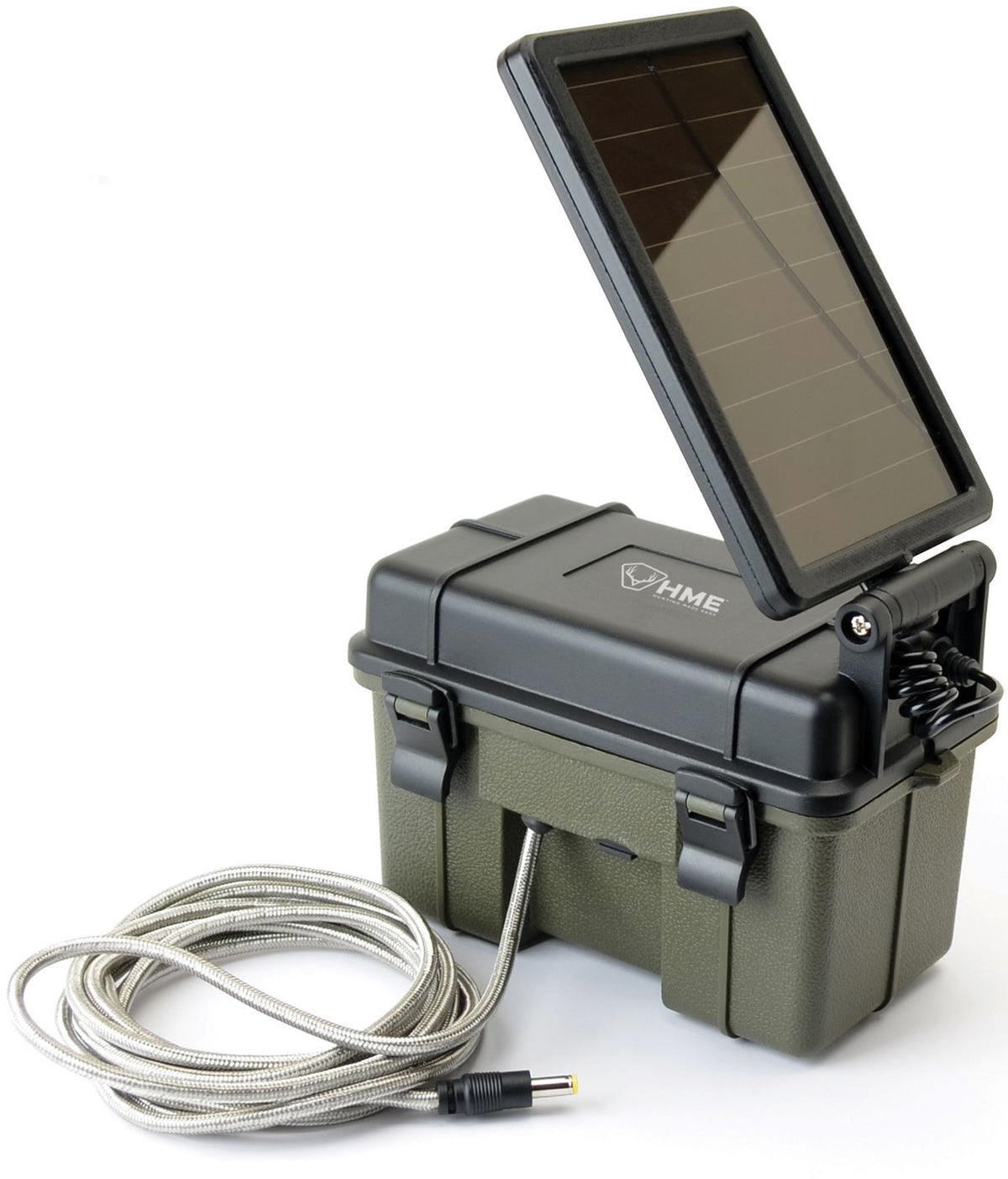 Solar Auxiliary Power Pack 2-Pack for Trail Cameras - Waterproof & Compatible with External Power Jack