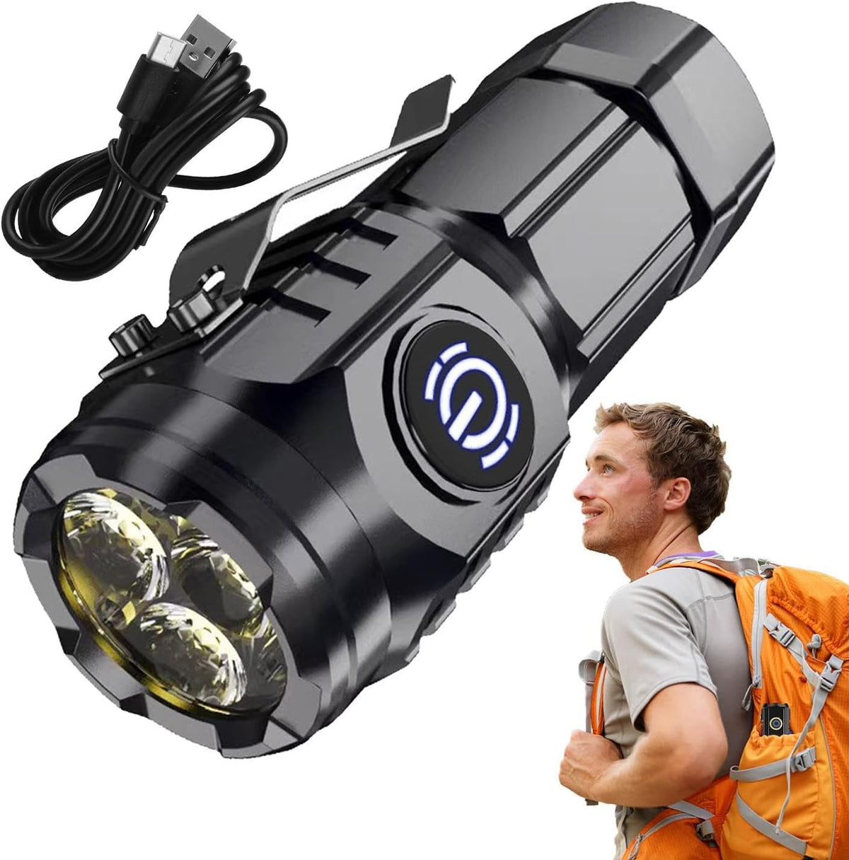 Mini LED Flashlight Waterproof Portable Torch for Outdoor Travel