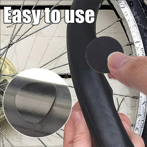 Glueless Bicycle Tire Patches Repair Kit - Self-Adhesive Inner Tube Fix