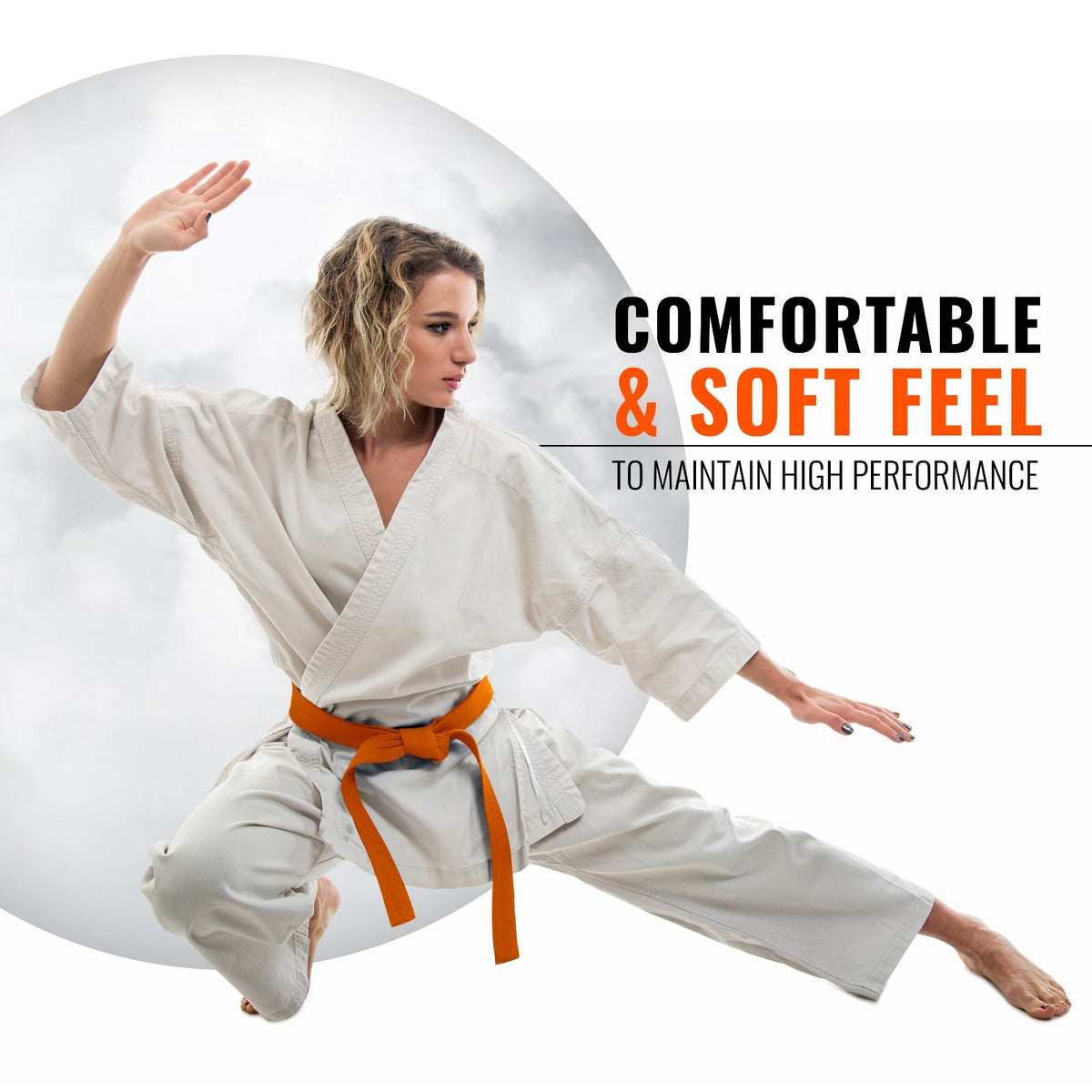 Martial Arts Karate Belts Double Wrap Solid Cotton 240cm for Taekwondo & More