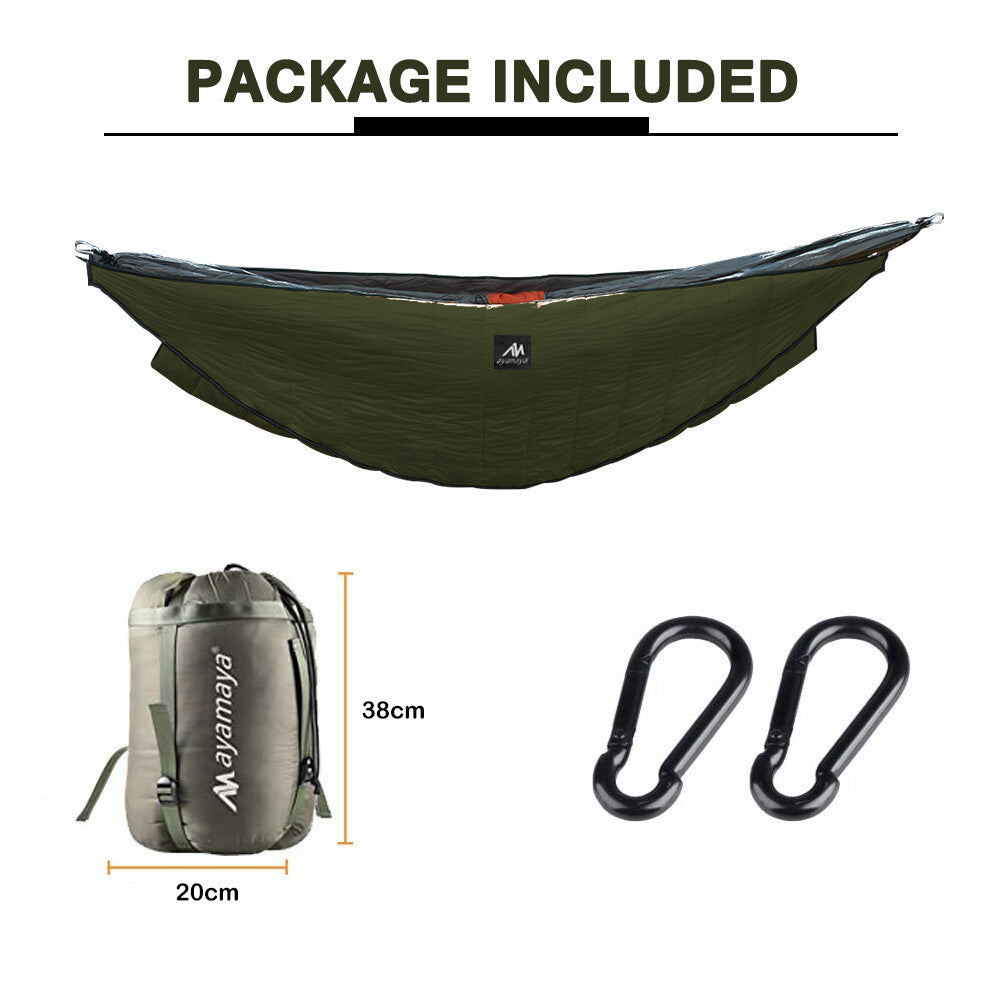 Double Hammock Underquilt Warm Outdoor Thermal Blanket for Camping & Hiking