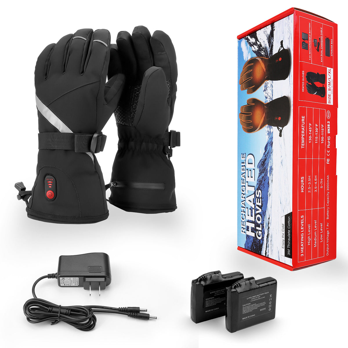 Electric Heated Socks & Gloves Set for Winter Cold Weather - Rechargeable