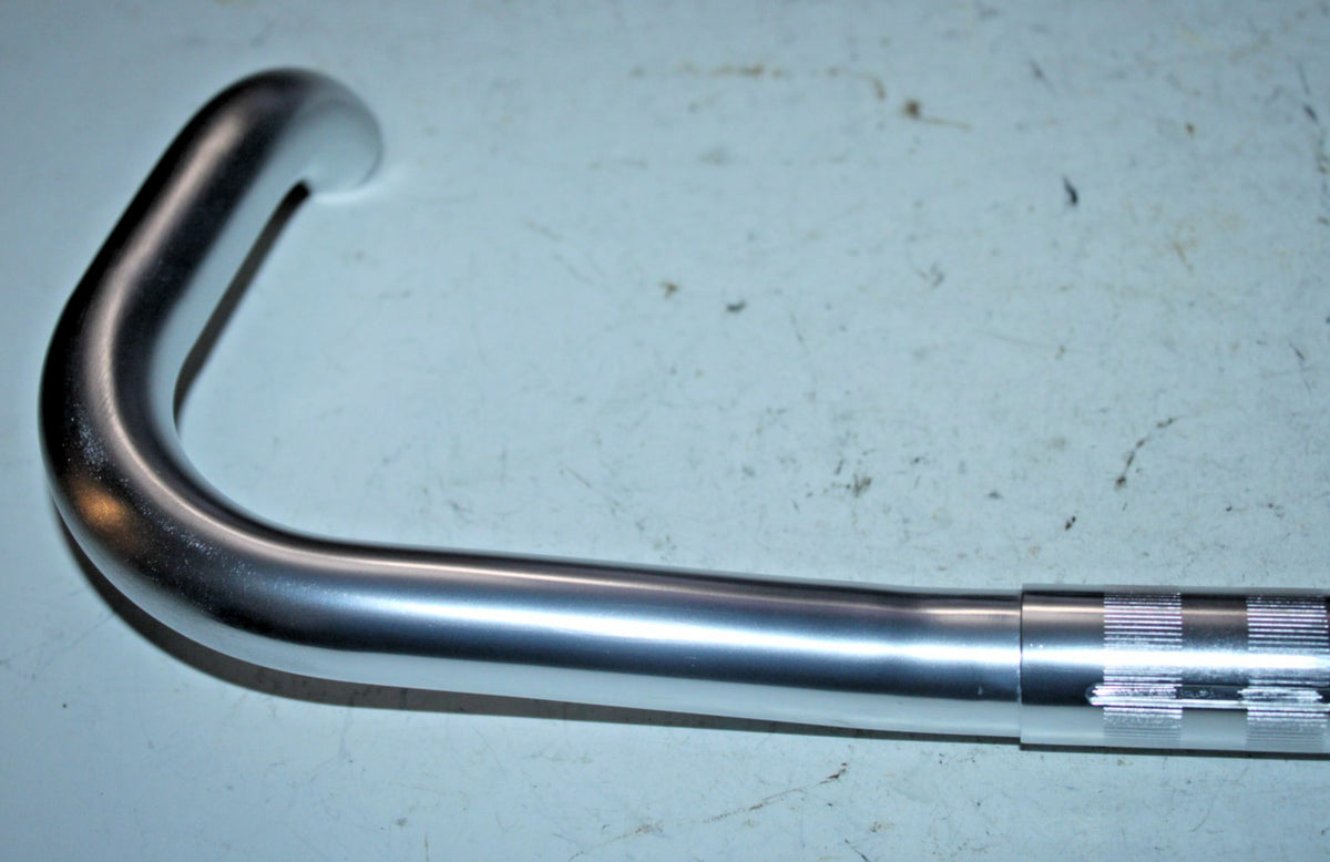 26mm Aluminum Bullhorn Handlebar 380mm for Fixie Bike - Silver, Japan Made