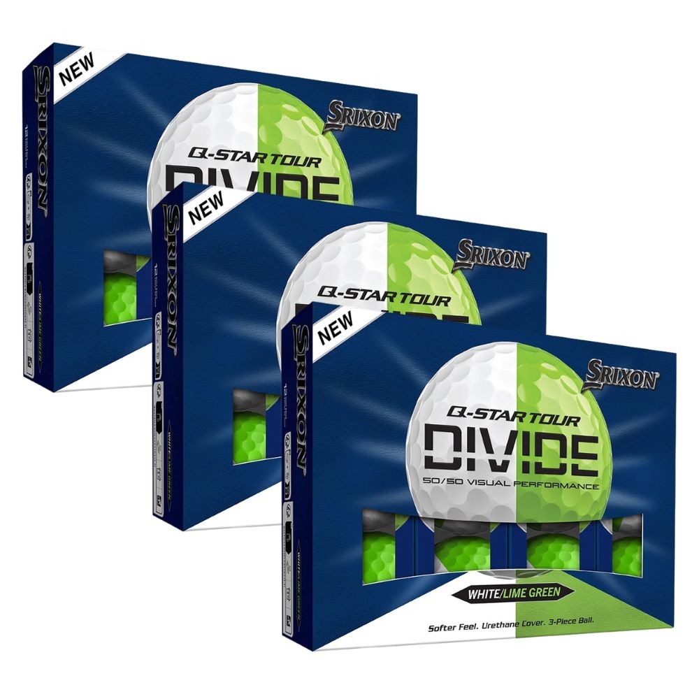 Srixon 2026 Q-Star Tour Divide Golf Balls 3 Dozen White Green