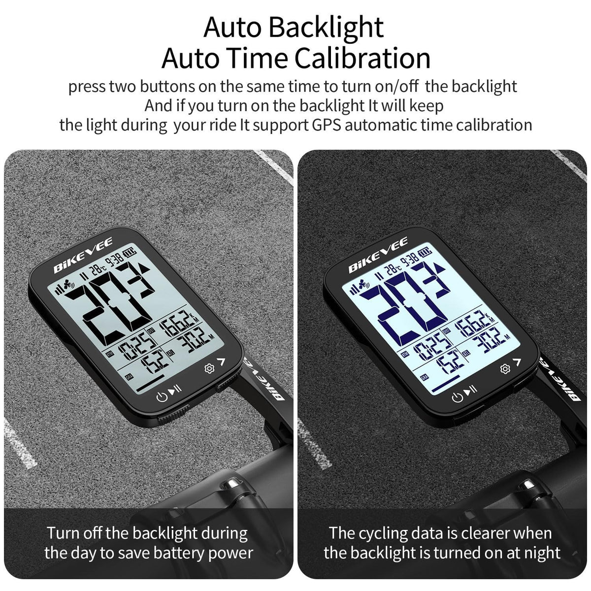 Wireless GPS Bike Computer with 2.4-Inch LCD Waterproof Cycle Speedometer