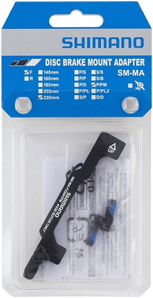 Shimano Disc Brake Adaptor 180mm Post Mount Fork to 220mm Rotor