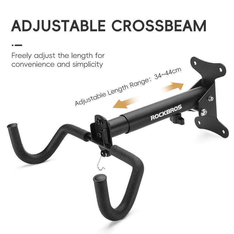 Bike Wall Mount Hanger Retractable Bicycle Storage Rack Carbon Steel