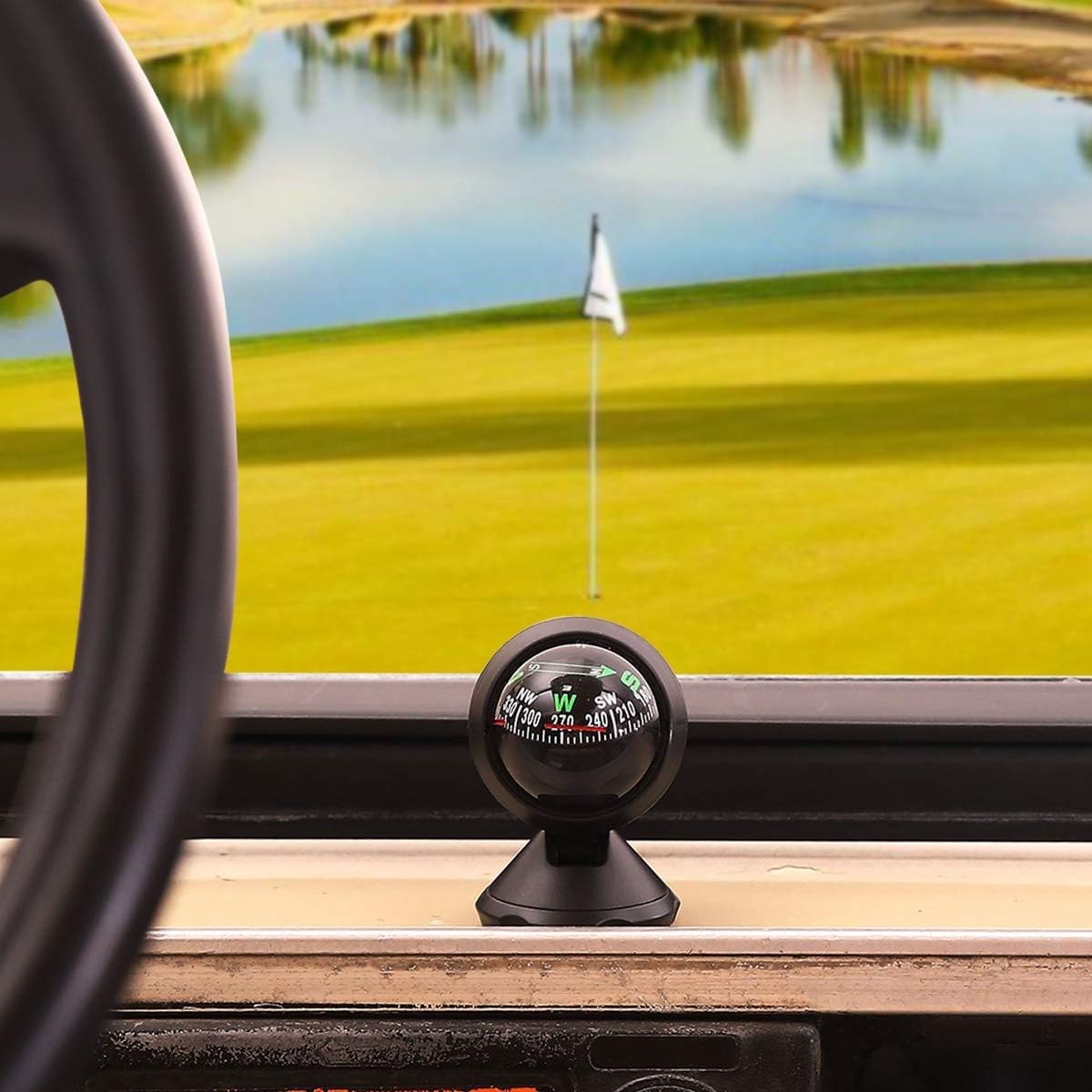 Adjustable Golf Cart Compass Dash Mount Navigation Direction Indicator