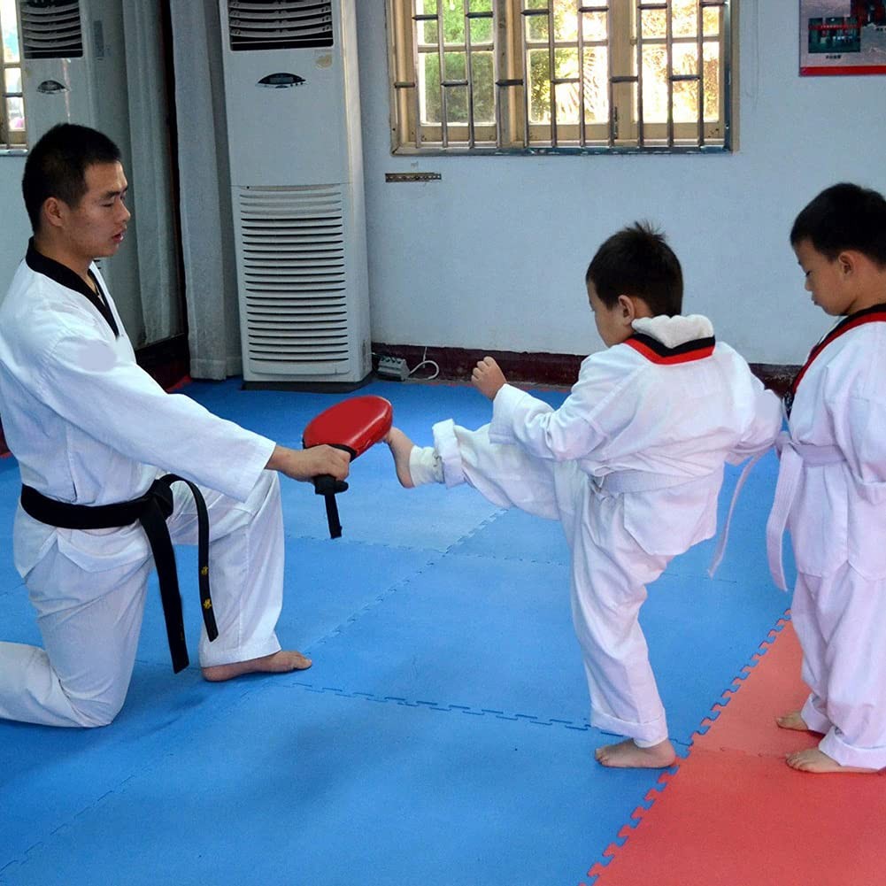Martial Arts Kick Pad for Taekwondo Boxing Training - Double Sided Practice Target with Wrist Strap