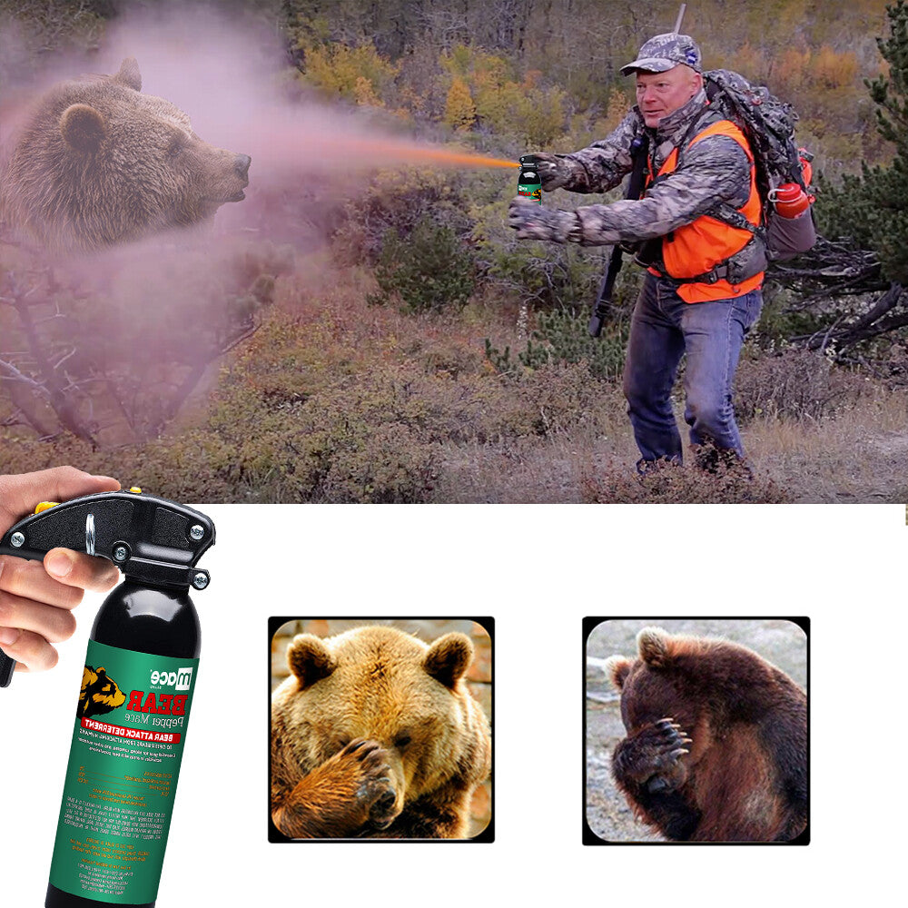 Bear Repellant Spray 16 oz with Safety Rack - Outdoor Self Defense