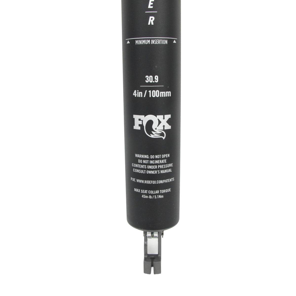 Cycling Dropper Seatpost 30.9mm, 100mm Travel, Black Anodized - Performance Elite