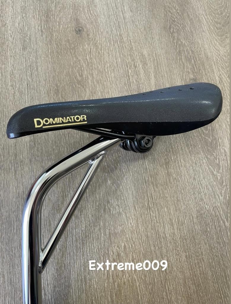BMX Hard Shell Seat Black with Laid Back Seat Post 22.2mm 7/8