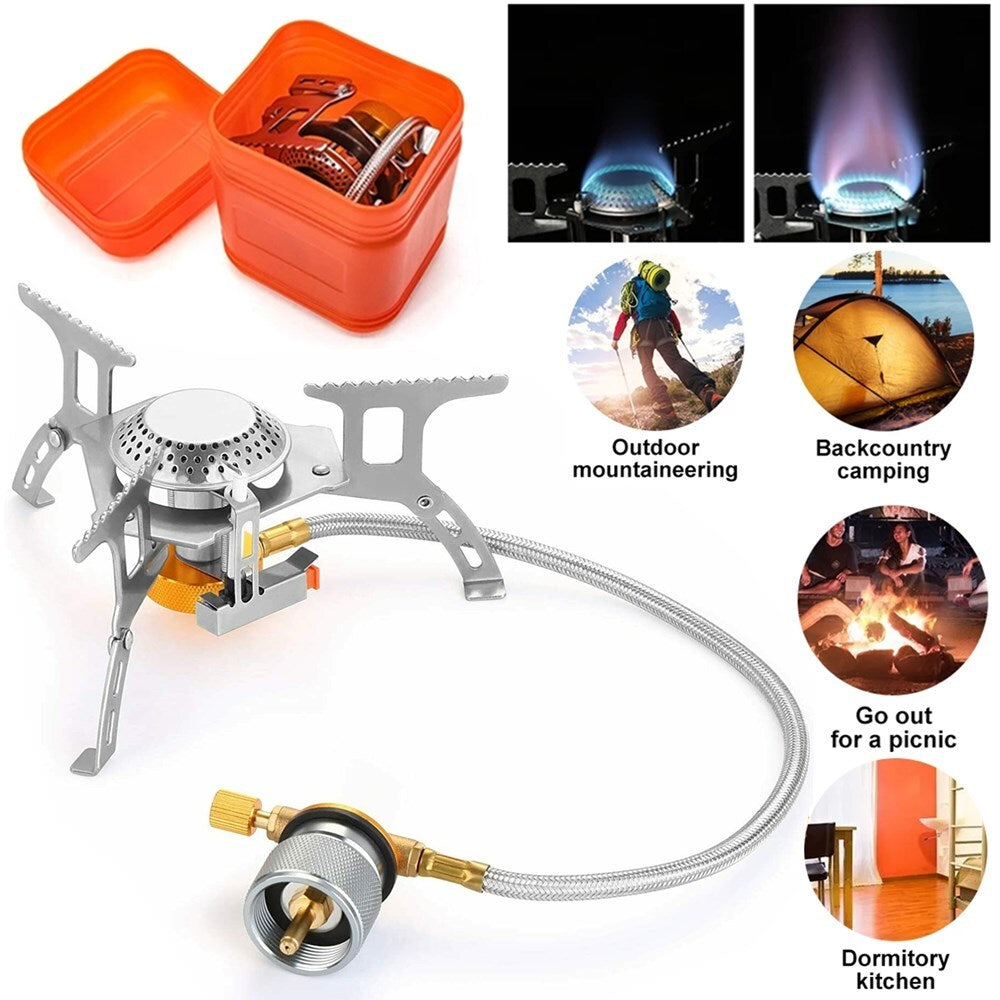 3900W Portable Camping Gas Stove with Piezo Ignition & Carry Case