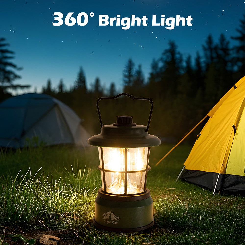 Portable LED Camping Light with 360° Panoramic & Dual-Mode Illumination