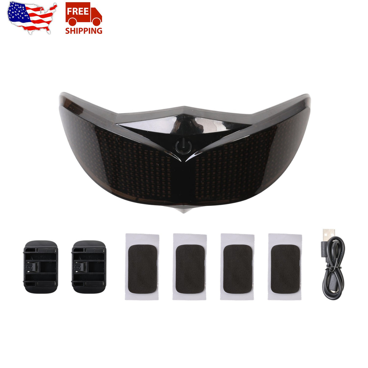 LED Helmet Display with Bluetooth Control - Motorcycle & Cycling Safety Light