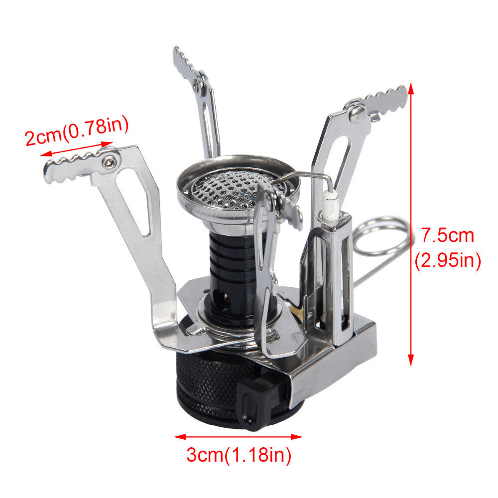 Portable Camping Gas Stove and Cookware Set - Lightweight Outdoor Hiking