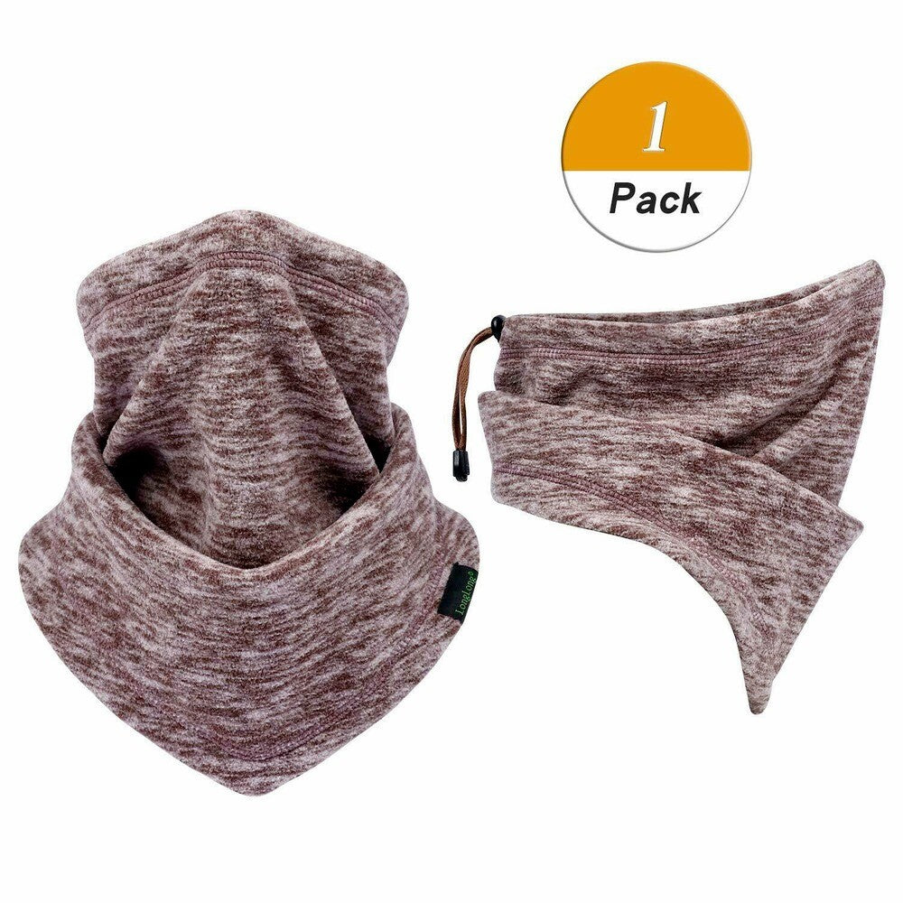 Winter Neck Gaiter Face Mask - Windproof Fleece Scarf for Cold Weather