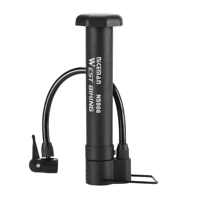 80 PSI Portable Bike Pump for MTB & Bicycle Tires - Manual Inflator