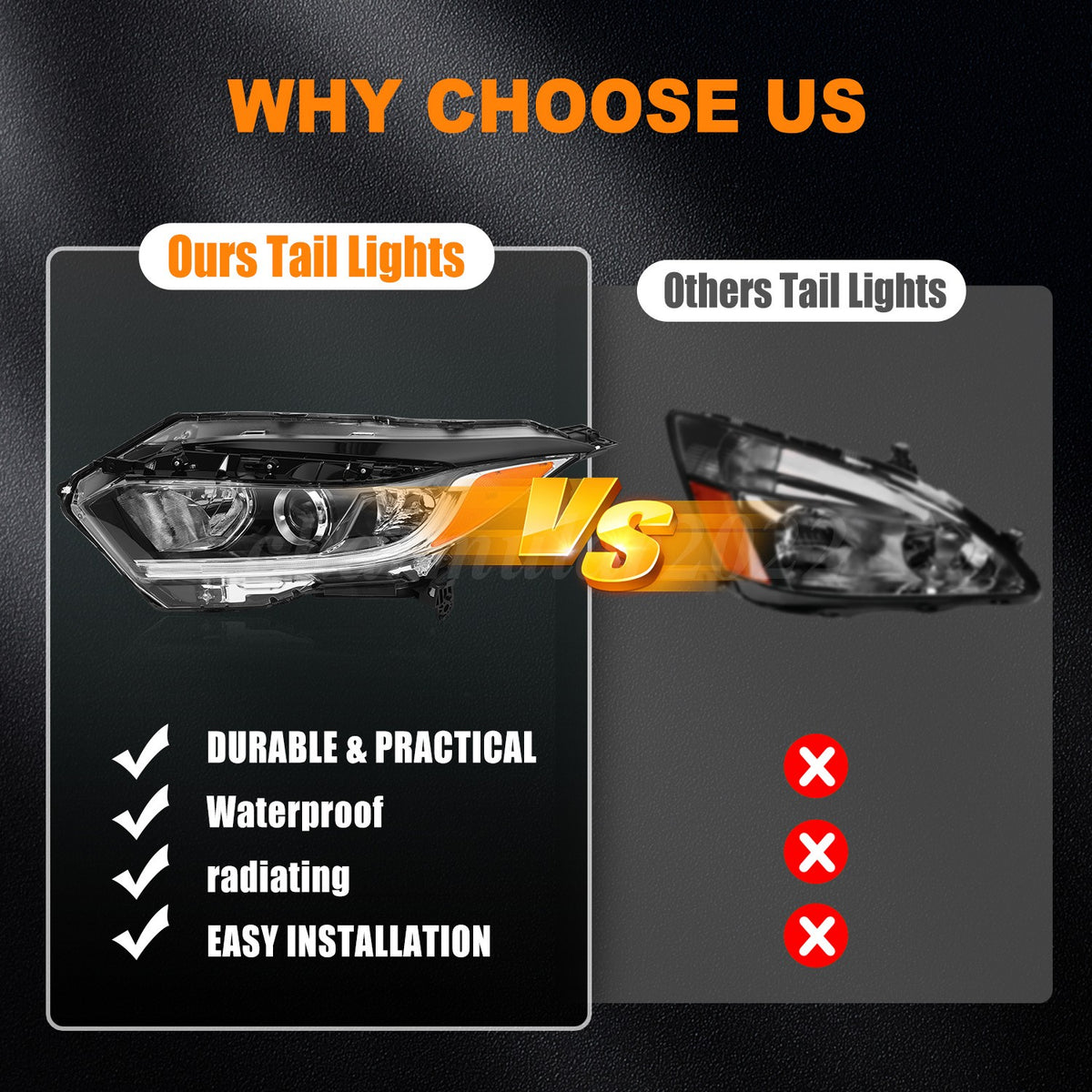 Halogen LED Headlight Assembly for Honda HRV 2019-2022 Left Driver Side