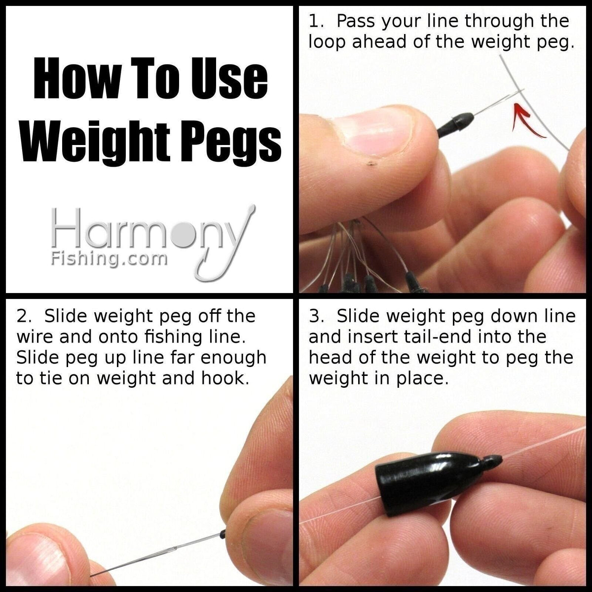 Tungsten Worm Weights for Fishing - Chip-Proof, Includes Weight Pegs, Multiple Sizes
