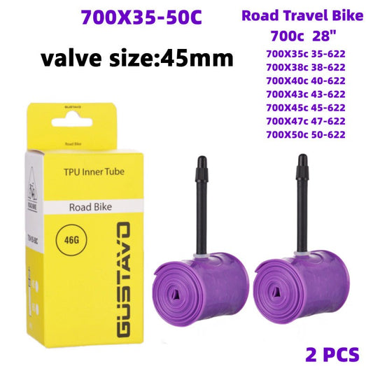 Bike Inner Tube for Gravel & Road Bikes - TPU, Multiple Valve Sizes