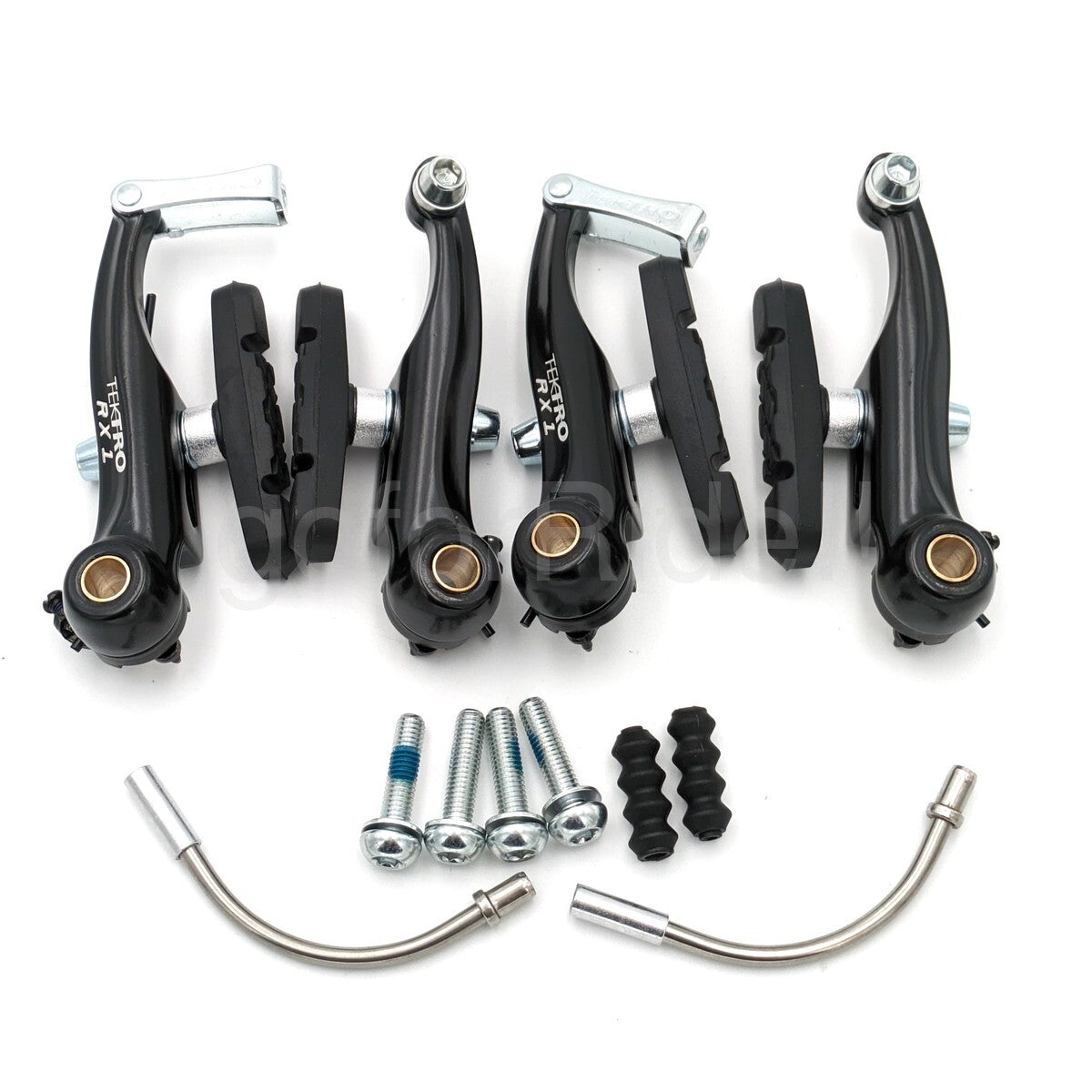 Tektro RX1 Mini-V Brake Set - Cyclocross & Road Bike Linear Pull Black