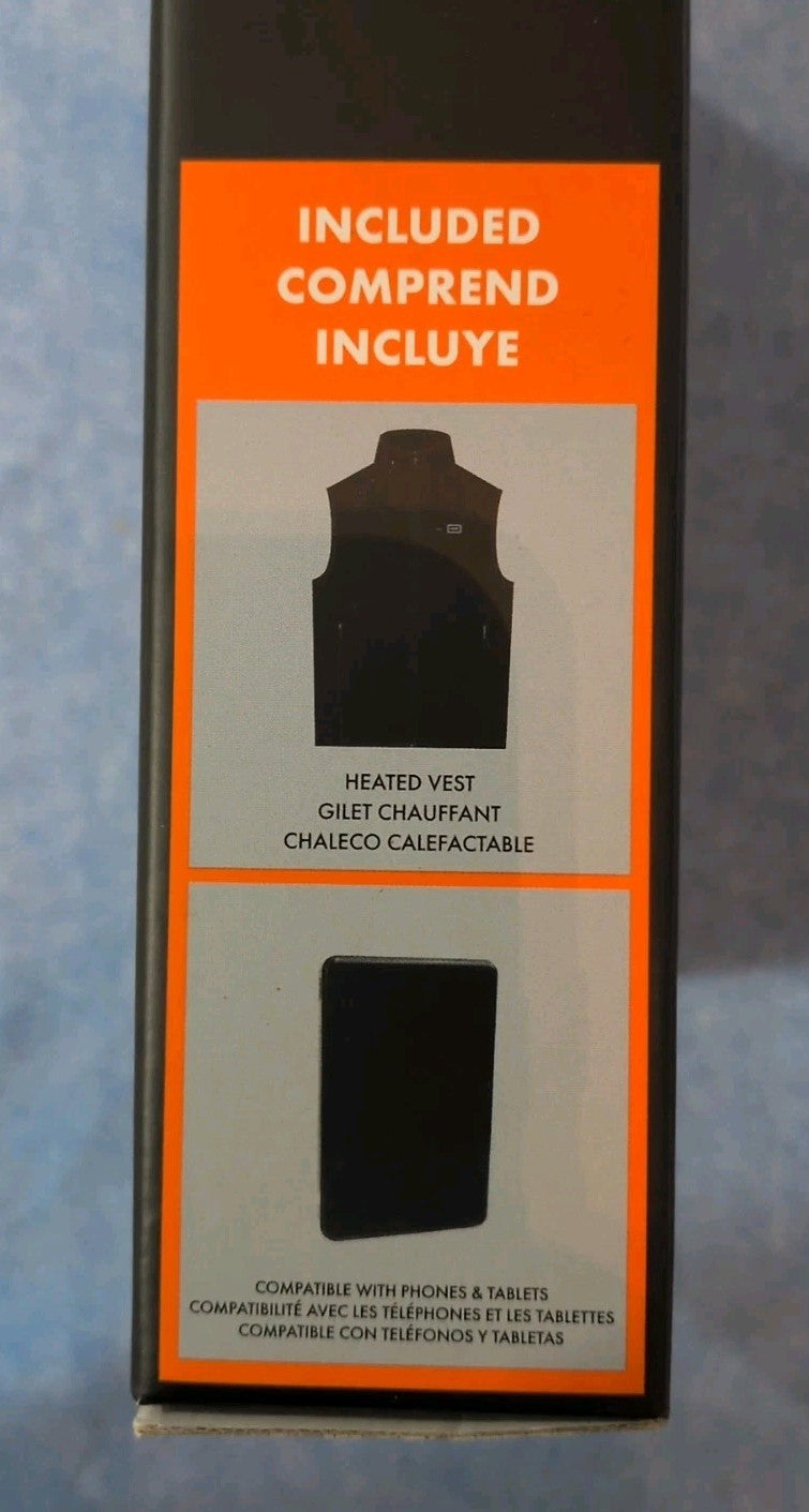 Rechargeable Heated Vest for Men - Large L/G Black