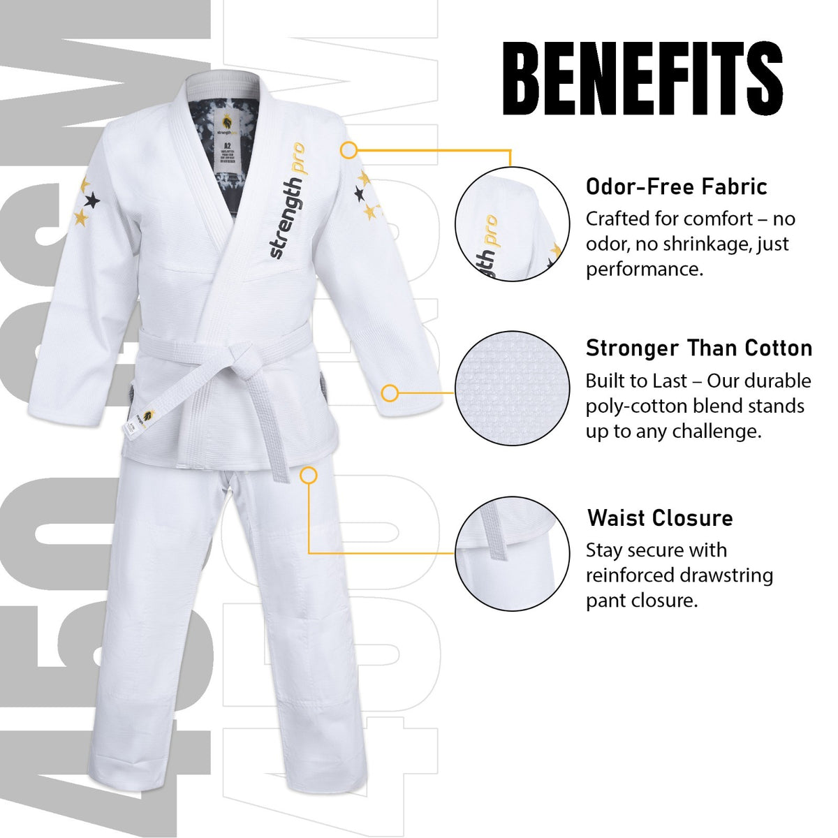 Men’s Brazilian Jiu Jitsu Gi Lightweight Pearl Weave Uniform for Training & Competition