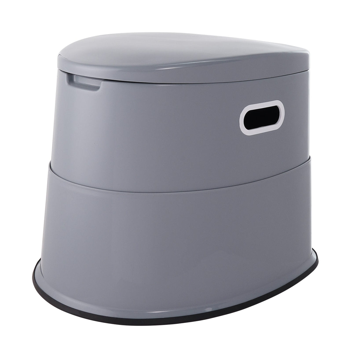 Portable Camping Toilet with Detachable Inner Bucket, Phone Shelf & Paper Holder