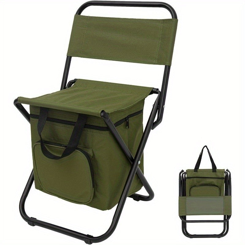 Portable Folding Camping Chair with Backrest Lightweight Compact Stool