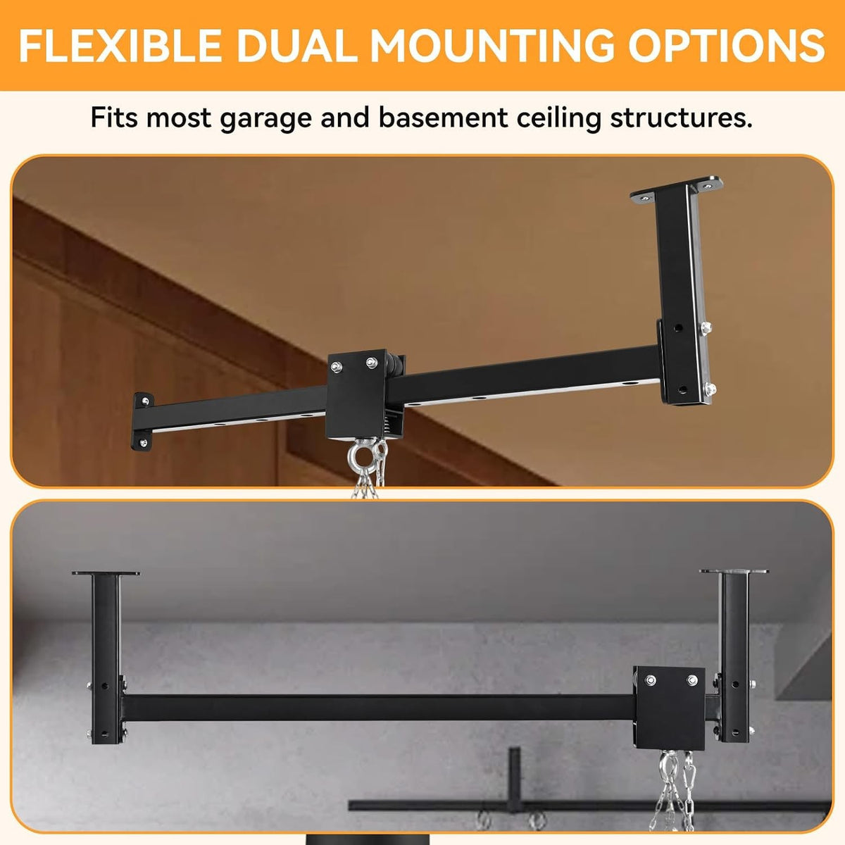 Heavy Bag Wall Mount Hanger with Roller System 300 lb Capacity Adjustable