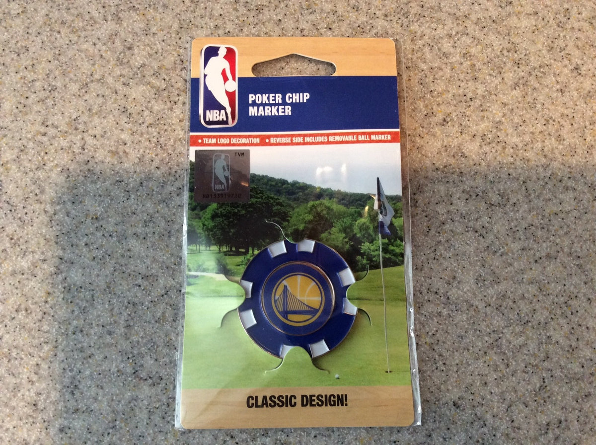 NBA Golden State Warriors Golf Ball Marker & Poker Chip Set - Official
