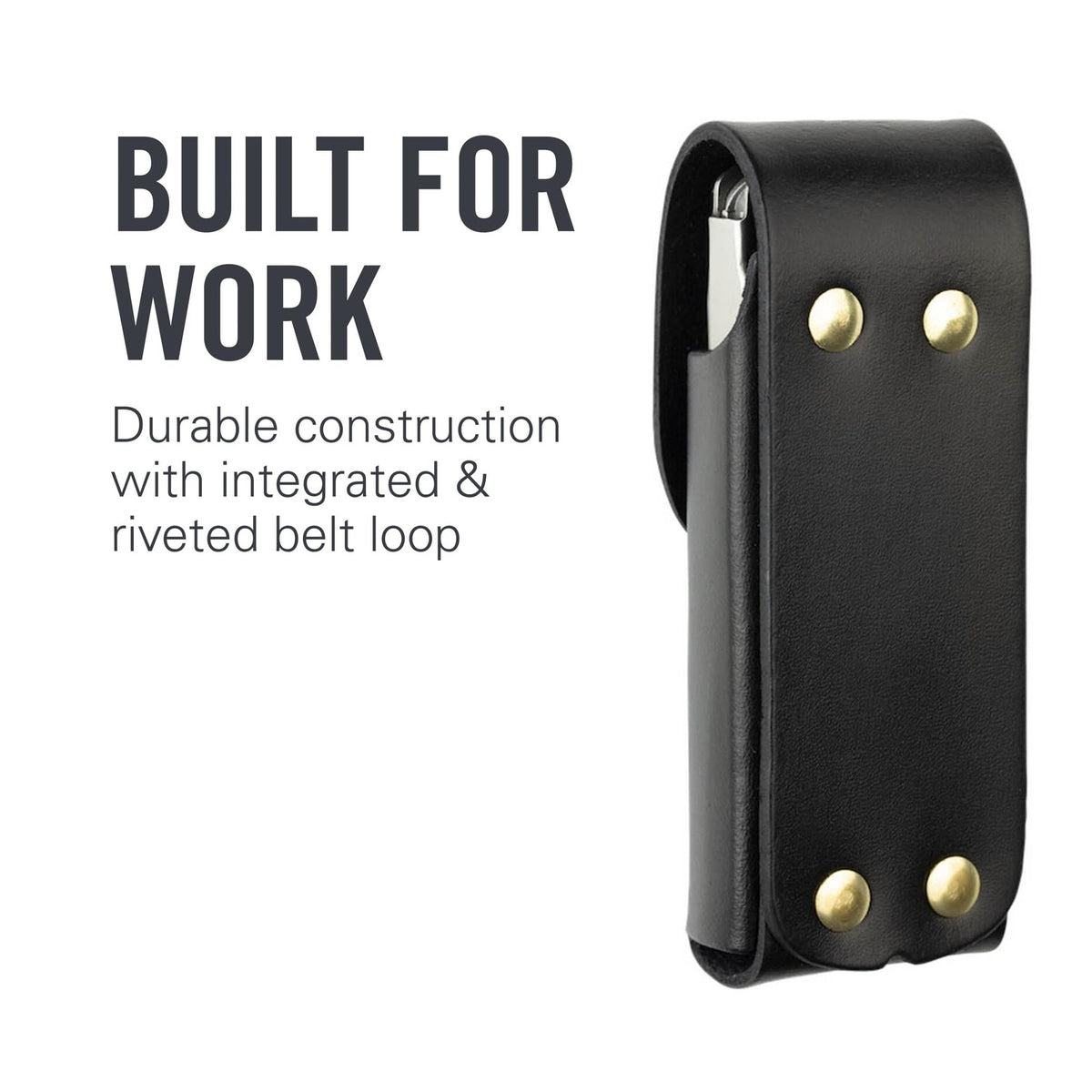 Leather Tool Sheath for Multi-Tools - Fits Skeletool Charge Curl Wave+